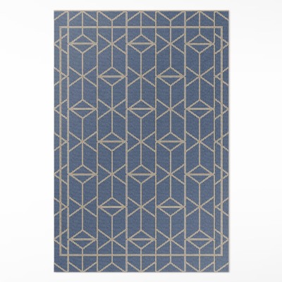 Tapis vinyle Motif rétro avec des lignes décoratives régulières