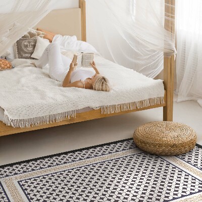 Tapis vinyle rectangulaire Tresse géométrique élégante en mosaïque