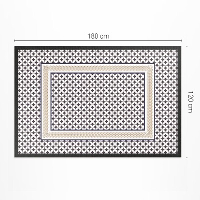 Tapis vinyle rectangulaire Tresse géométrique élégante en mosaïque