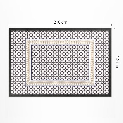 Tapis vinyle rectangulaire Tresse géométrique élégante en mosaïque