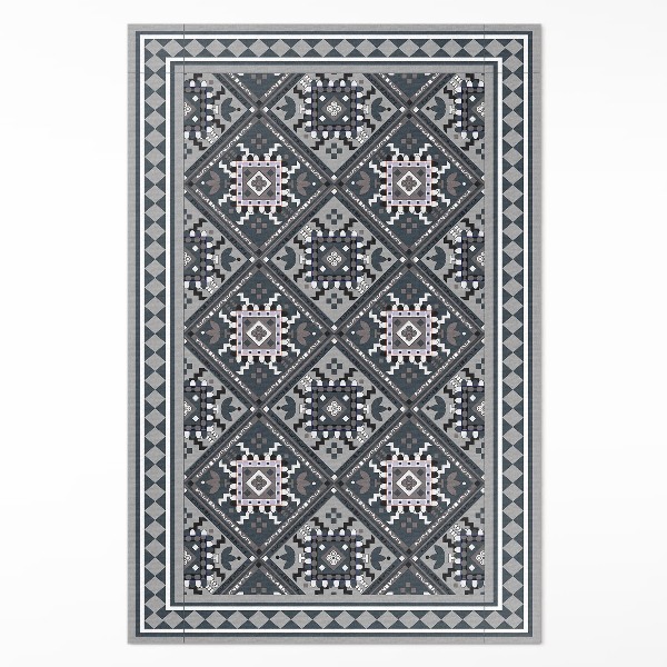 Tapis vinyle rectangulaire Motif ornemental géométrique arabe