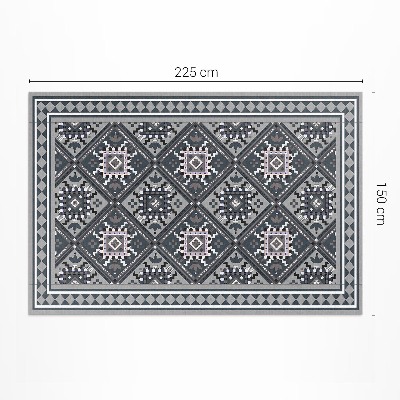 Tapis vinyle rectangulaire Motif ornemental géométrique arabe