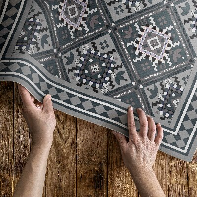 Tapis vinyle rectangulaire Motif ornemental géométrique arabe