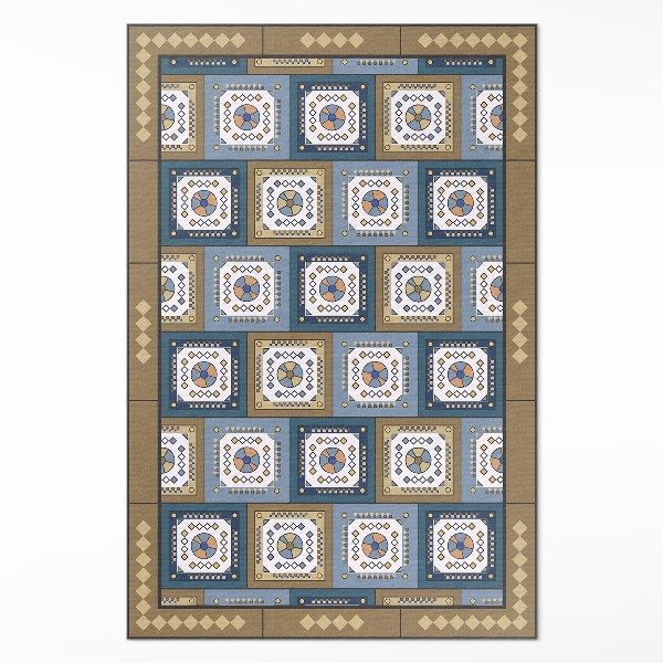 Tapis vinyle rectangulaire Motif de cube géométrique de style rétro