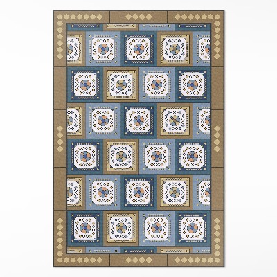 Tapis vinyle rectangulaire Motif de cube géométrique de style rétro