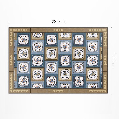 Tapis vinyle rectangulaire Motif de cube géométrique de style rétro