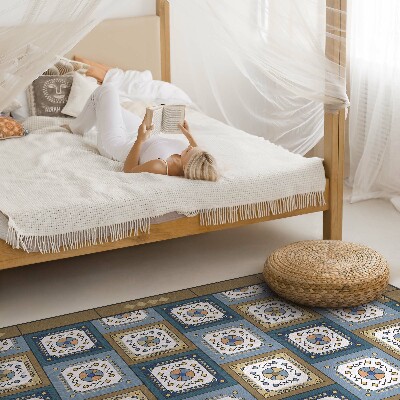 Tapis vinyle rectangulaire Motif de cube géométrique de style rétro