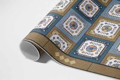 Tapis vinyle rectangulaire Motif de cube géométrique de style rétro