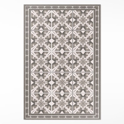 Tapis vinyle rectangulaire Carreaux décorés de losanges géométriques