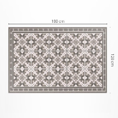 Tapis vinyle rectangulaire Carreaux décorés de losanges géométriques