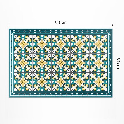 Tapis vinyle rectangulaire Carreaux géométriques colorés en losange