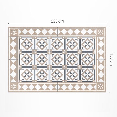 Tapis vinyle Cubes en forme de diamant, tuiles élégantes
