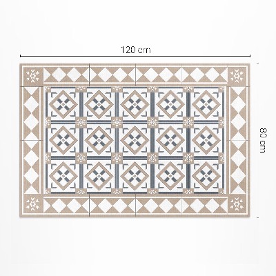Tapis vinyle Cubes en forme de diamant, tuiles élégantes