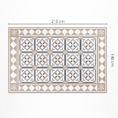 Tapis vinyle Cubes en forme de diamant, tuiles élégantes