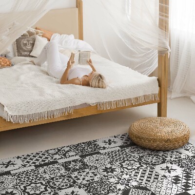 Tapis vinyle rectangulaire Carreaux de mosaïque à motifs espagnols