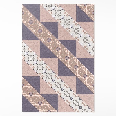 Tapis vinyle rectangulaire Rayures décoratives pastel modernistes