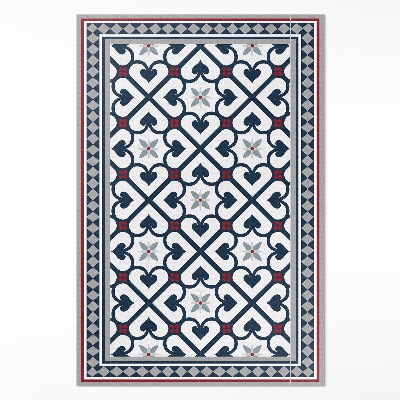 Tapis vinyle Carreaux décoratifs en losange floral