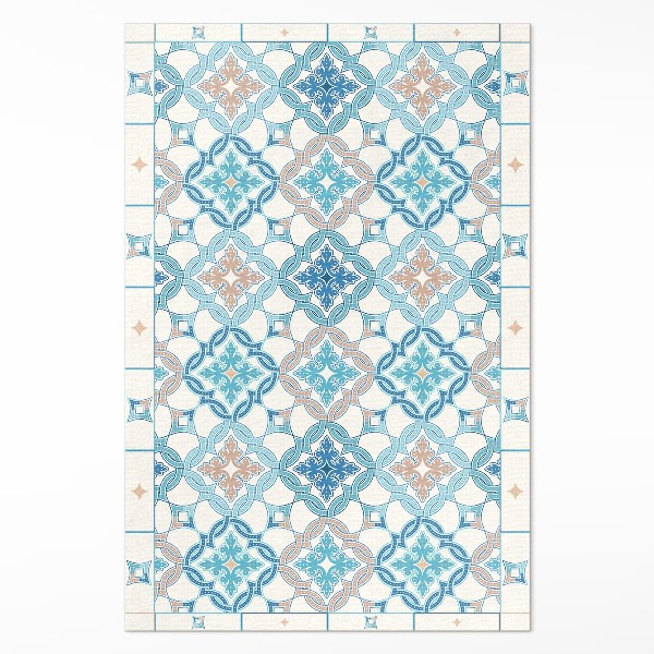 Tapis vinyle rectangulaire Carreaux décoratifs à tissage géométrique