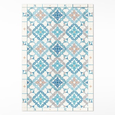 Tapis vinyle rectangulaire Carreaux décoratifs à tissage géométrique