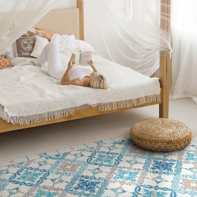 Tapis vinyle rectangulaire Carreaux décoratifs à tissage géométrique