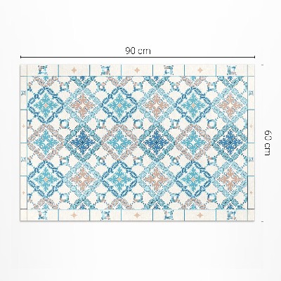 Tapis vinyle rectangulaire Carreaux décoratifs à tissage géométrique