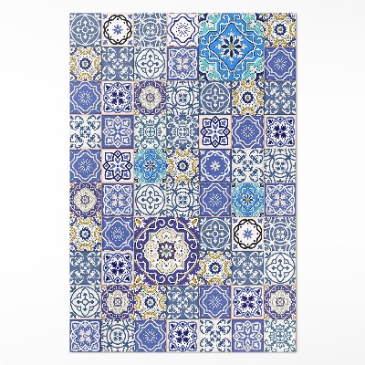Tapis vinyle Mosaïque décorative de fleurs espagnoles