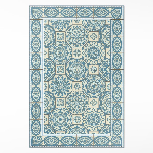 Tapis vinyle rectangulaire Carreaux décoratifs à géométrie grecque