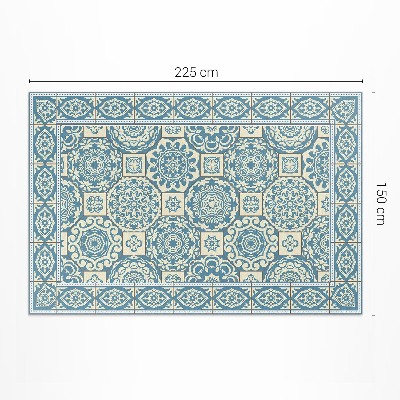 Tapis vinyle rectangulaire Carreaux décoratifs à géométrie grecque