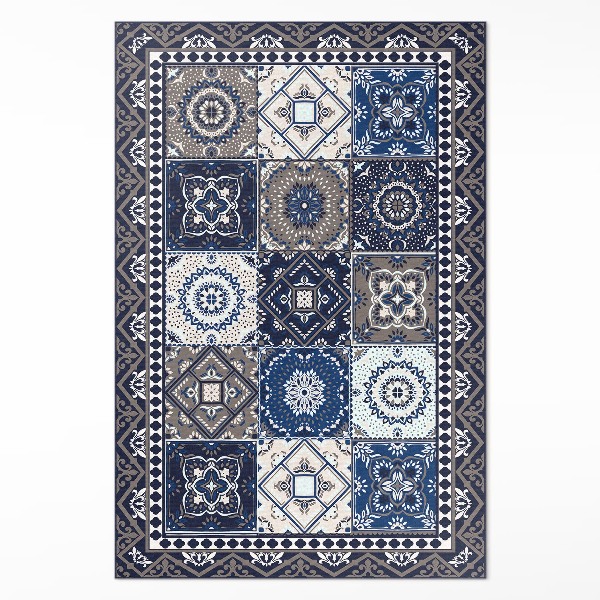 Tapis vinyle Carreaux floraux Carreaux élégants