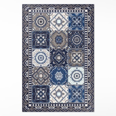 Tapis vinyle Carreaux floraux Carreaux élégants