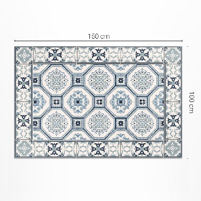 Tapis vinyle rectangulaire Carreaux élégants aux formes géométriques