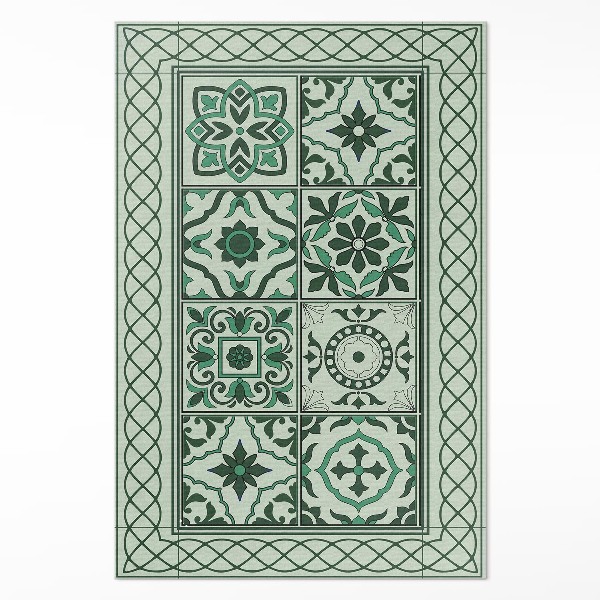Tapis vinyle rectangulaire Tresses espagnoles belles tuiles