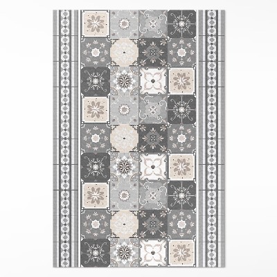 Tapis vinyle rectangulaire Carreaux et bandes de mosaïque à motifs