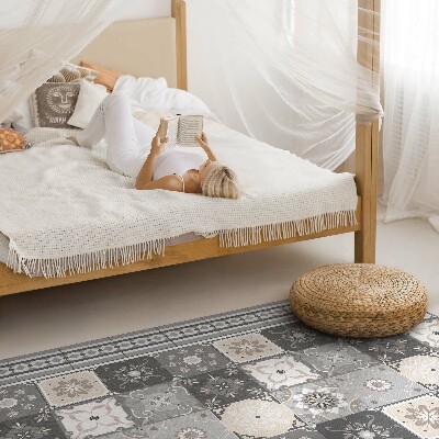 Tapis vinyle rectangulaire Carreaux et bandes de mosaïque à motifs