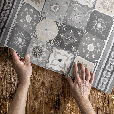 Tapis vinyle rectangulaire Carreaux et bandes de mosaïque à motifs