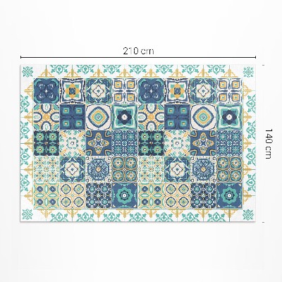 Tapis vinyle Carreaux de mosaïque à motifs espagnols