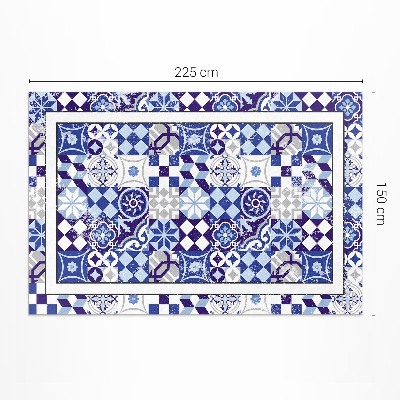 Tapis vinyle rectangulaire Carreaux de mosaïque décoratifs espagnols