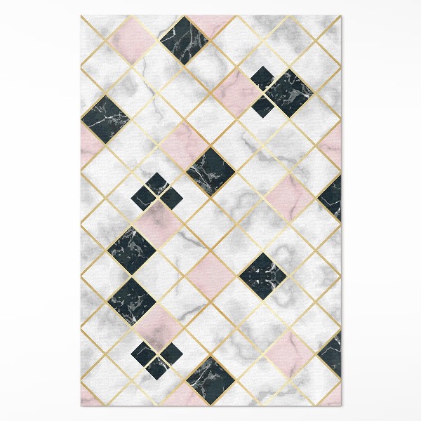 Tapis vinyle rectangulaire Magnifiques carreaux de pierre en marbre