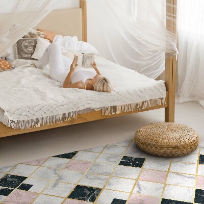 Tapis vinyle rectangulaire Magnifiques carreaux de pierre en marbre