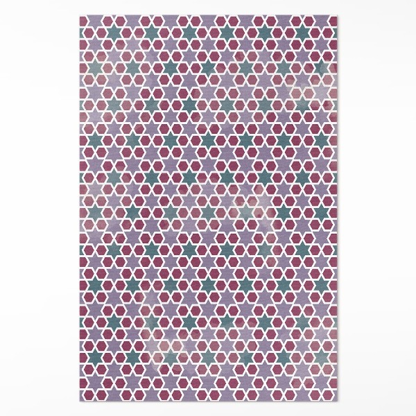 Tapis vinyle rectangulaire Petite mosaïque d'étoiles géométriques
