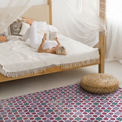 Tapis vinyle rectangulaire Petite mosaïque d'étoiles géométriques