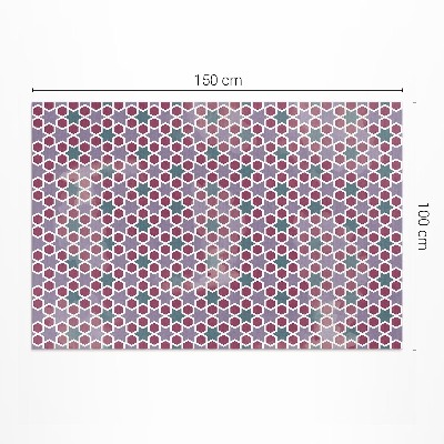 Tapis vinyle rectangulaire Petite mosaïque d'étoiles géométriques