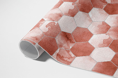 Tapis vinyle Mosaïque élégante d'hexagones à l'aquarelle