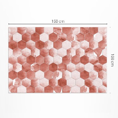 Tapis vinyle Mosaïque élégante d'hexagones à l'aquarelle