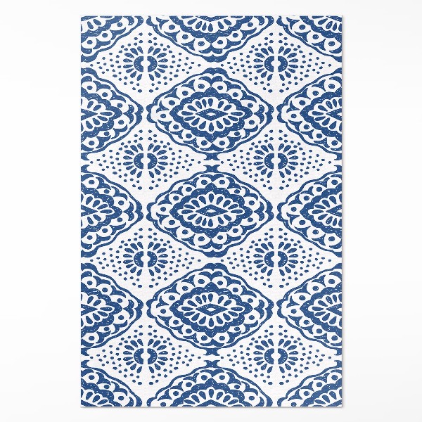 Tapis vinyle Motifs décoratifs bleus
