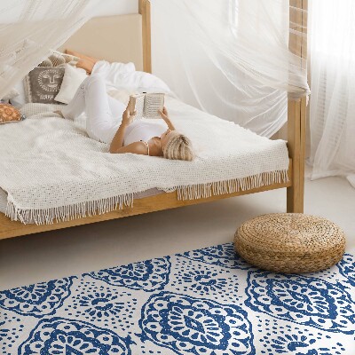 Tapis vinyle Motifs décoratifs bleus