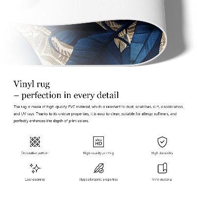 Tapis vinyle Motifs décoratifs bleus