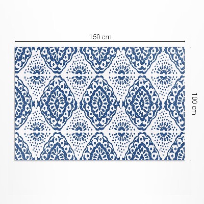 Tapis vinyle Motifs décoratifs bleus