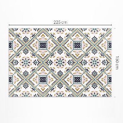 Tapis vinyle rectangulaire Carreaux à motifs géométriques