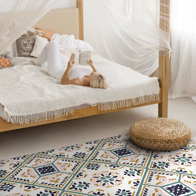 Tapis vinyle rectangulaire Carreaux à motifs géométriques